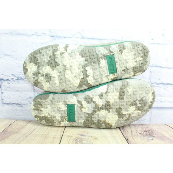 LL Bean Gray Suede Fleece Lined Mountain Moccasin Slippers Slip-On Size 11 M - Picture 9 of 9